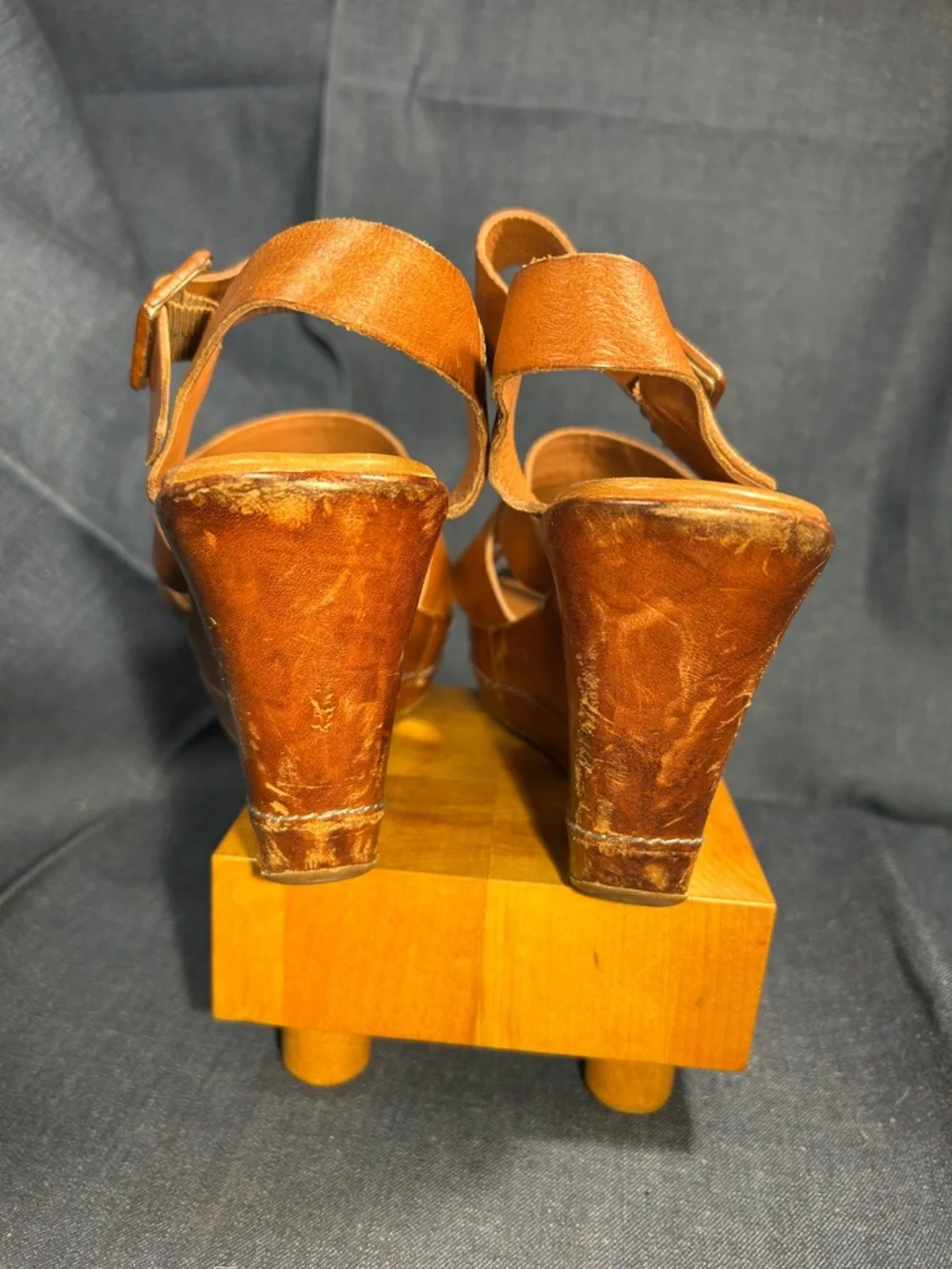 Kork-Ease leather wedge platform sandals shoes